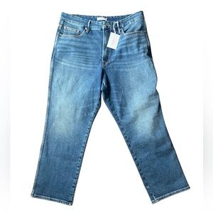 Good American Good Curve STRAIGHT LEG Jeans Women’s Sz 16/28, Style GCS127T, NWT